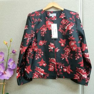 NWOT Dennis Basso floral embroidered Blazer